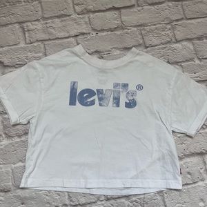 Girls Levi’s shirt Tshirt white blue